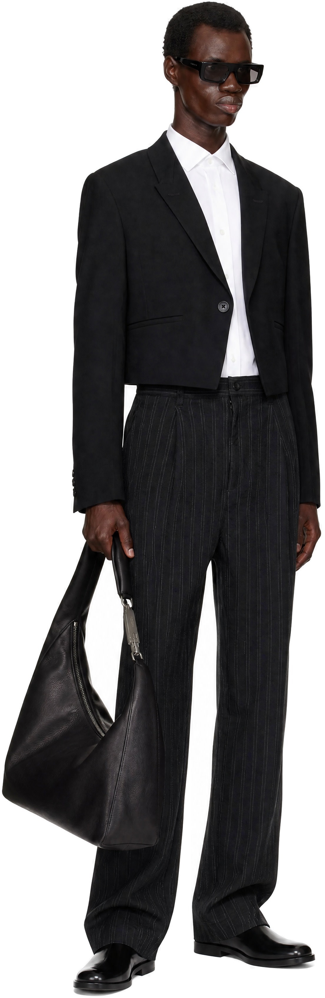 Junya Watanabe - Pantalon gris à rayures