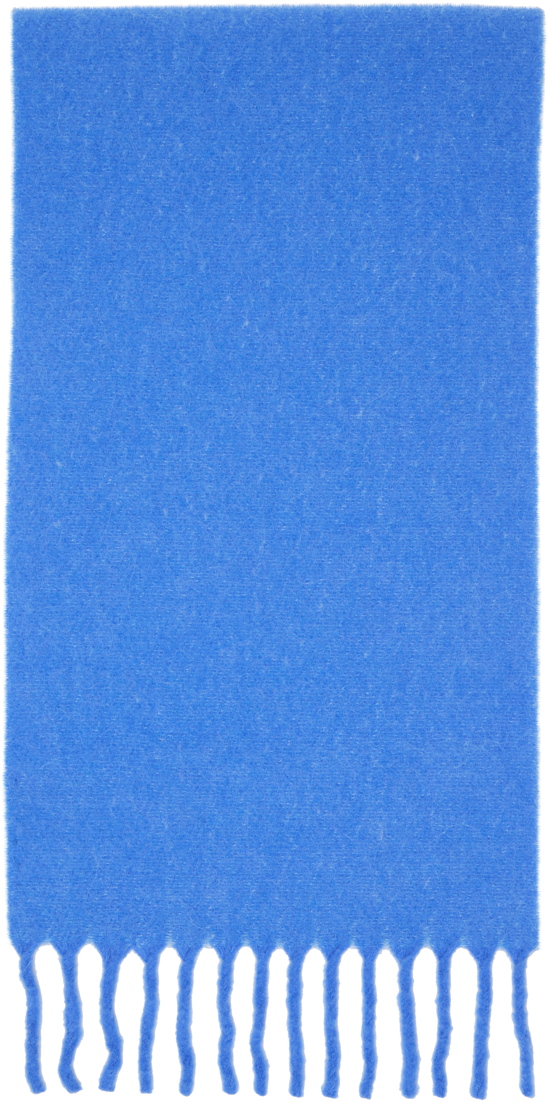 Lanvin - Blue Fluffy Label Scarf