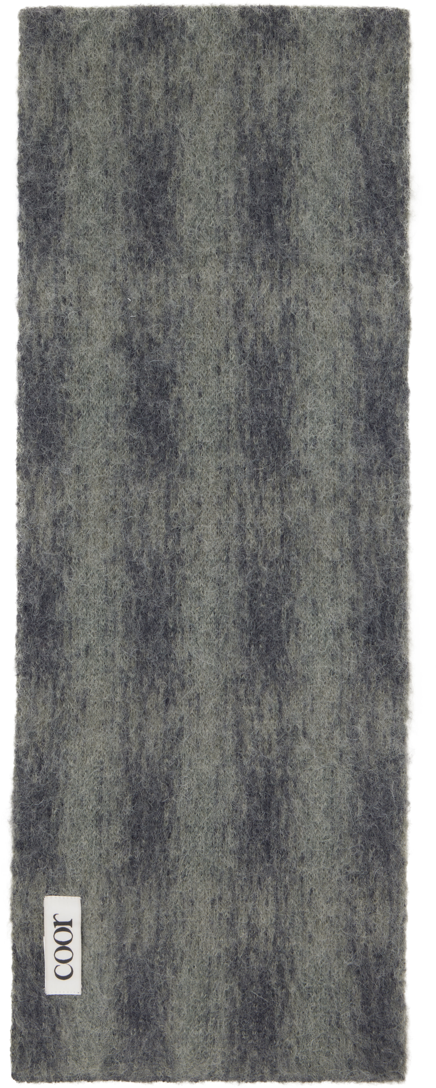 COOR: Gray Merino Wool Gunclub Check Muffler Scarf | SSENSE