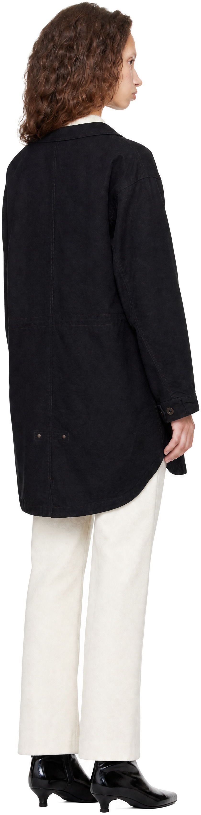 COOR: Black Garment Dyed Fishtail Parka | SSENSE