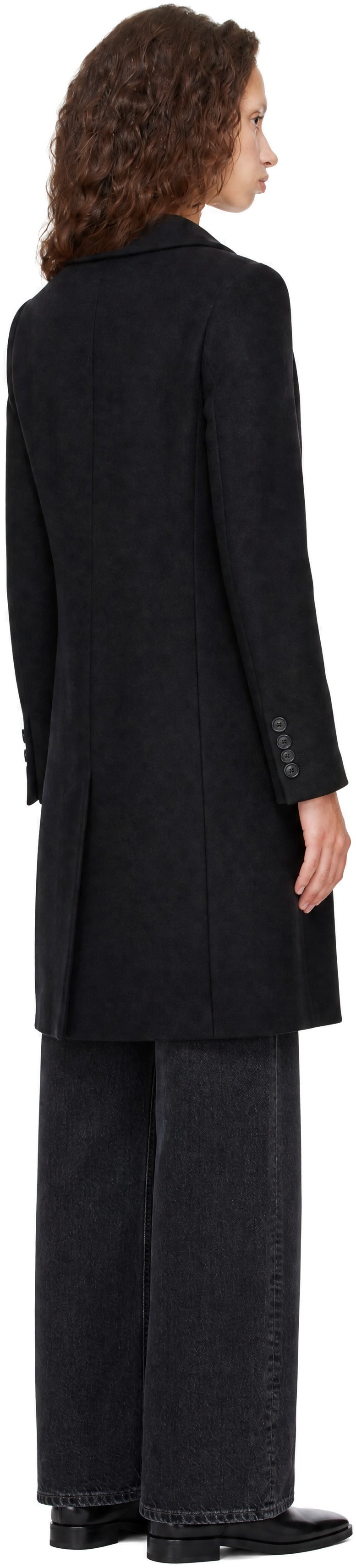 COOR - Black Over Size Double Coat