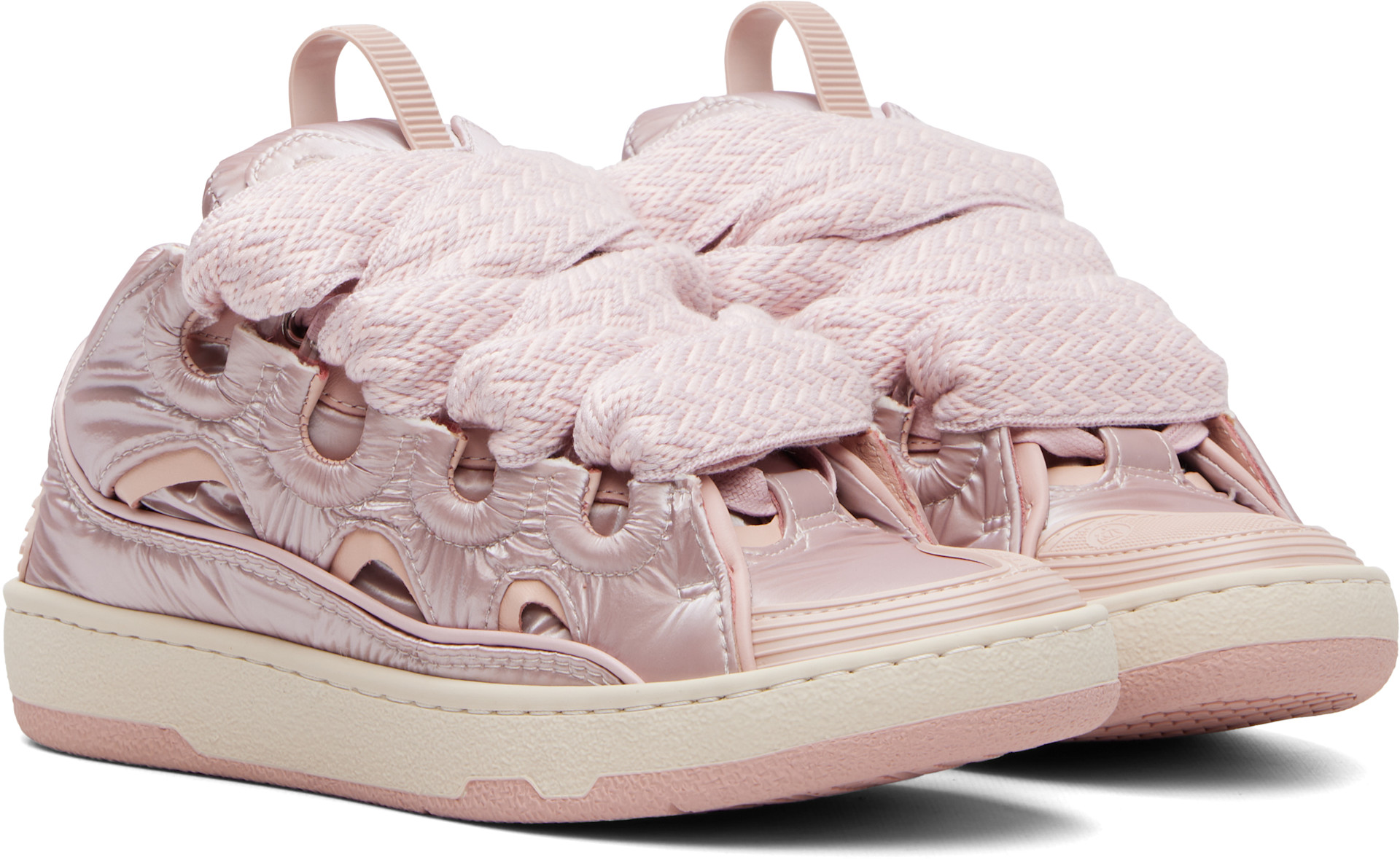 Lanvin - Baskets Curb roses en nylon