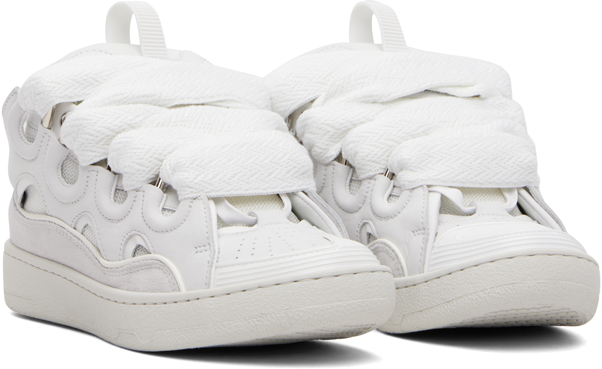 Lanvin: White Curb Sneakers | SSENSE