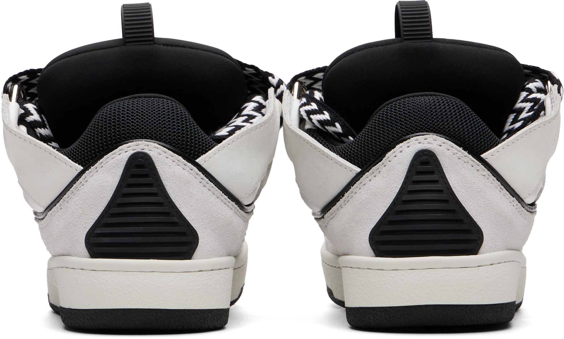 Lanvin - Baskets Curb blanc et noir