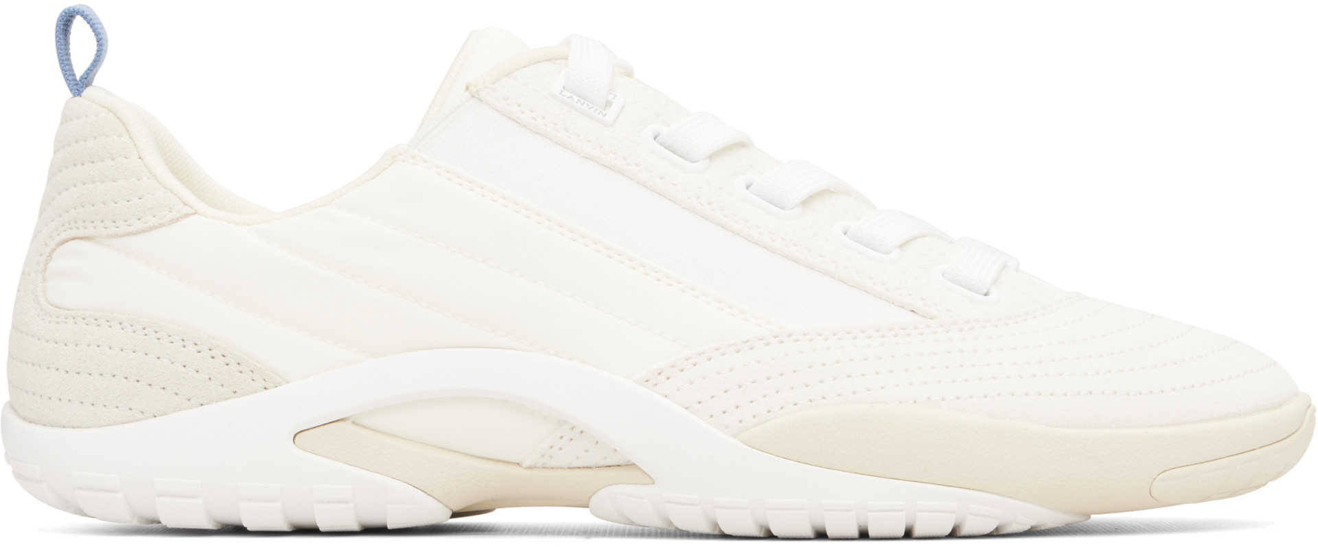 Lanvin - Baskets Soccer blanches en suède à laçage