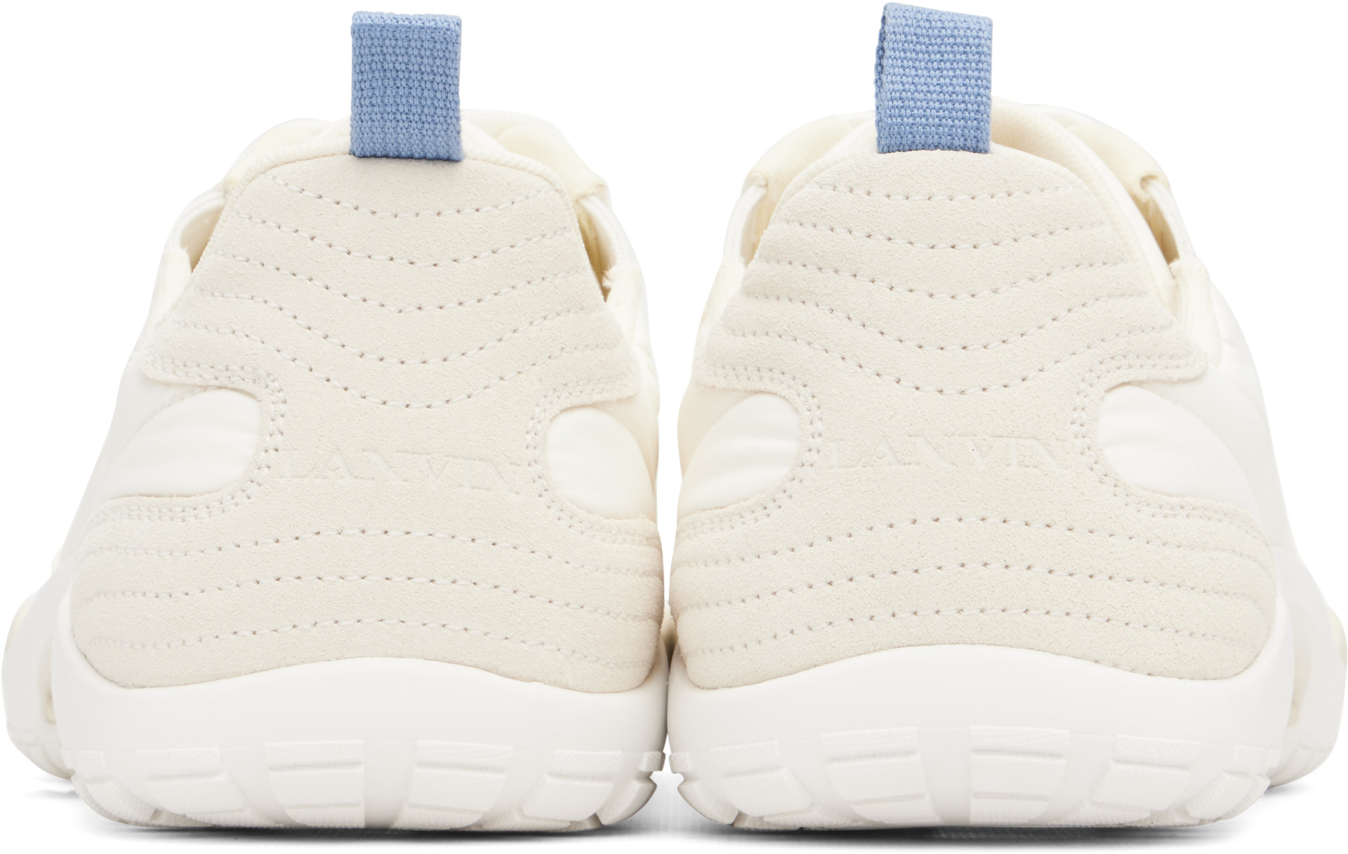 Lanvin - Baskets Soccer blanches en suède à laçage