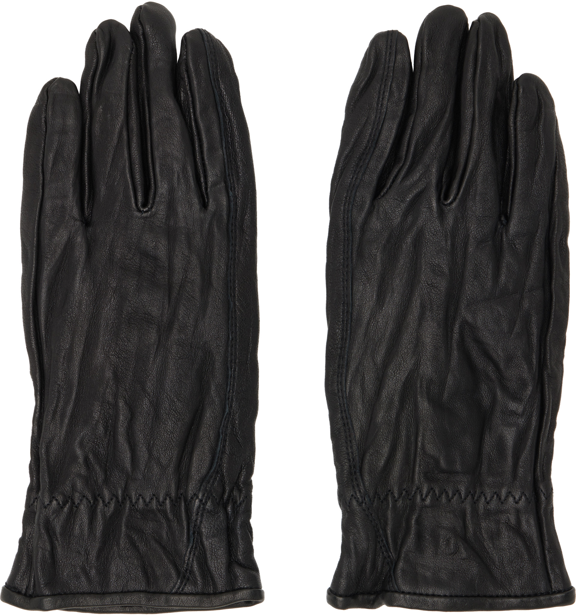 COOR - Black Vegetable Pleated Washed Gloves