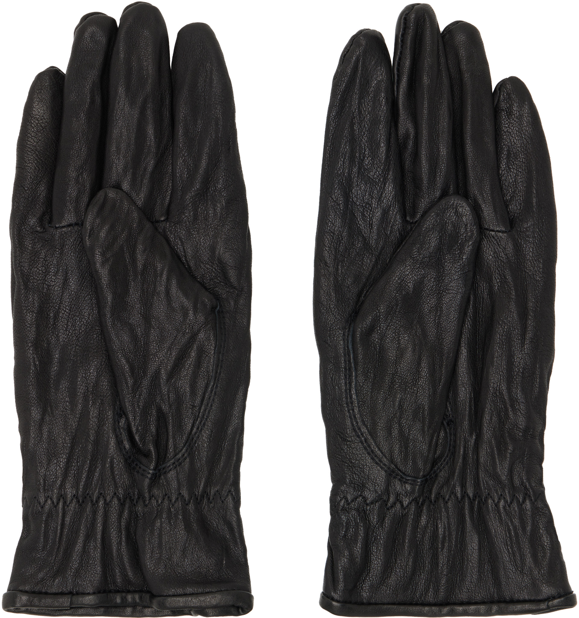 COOR - Black Vegetable Pleated Washed Gloves