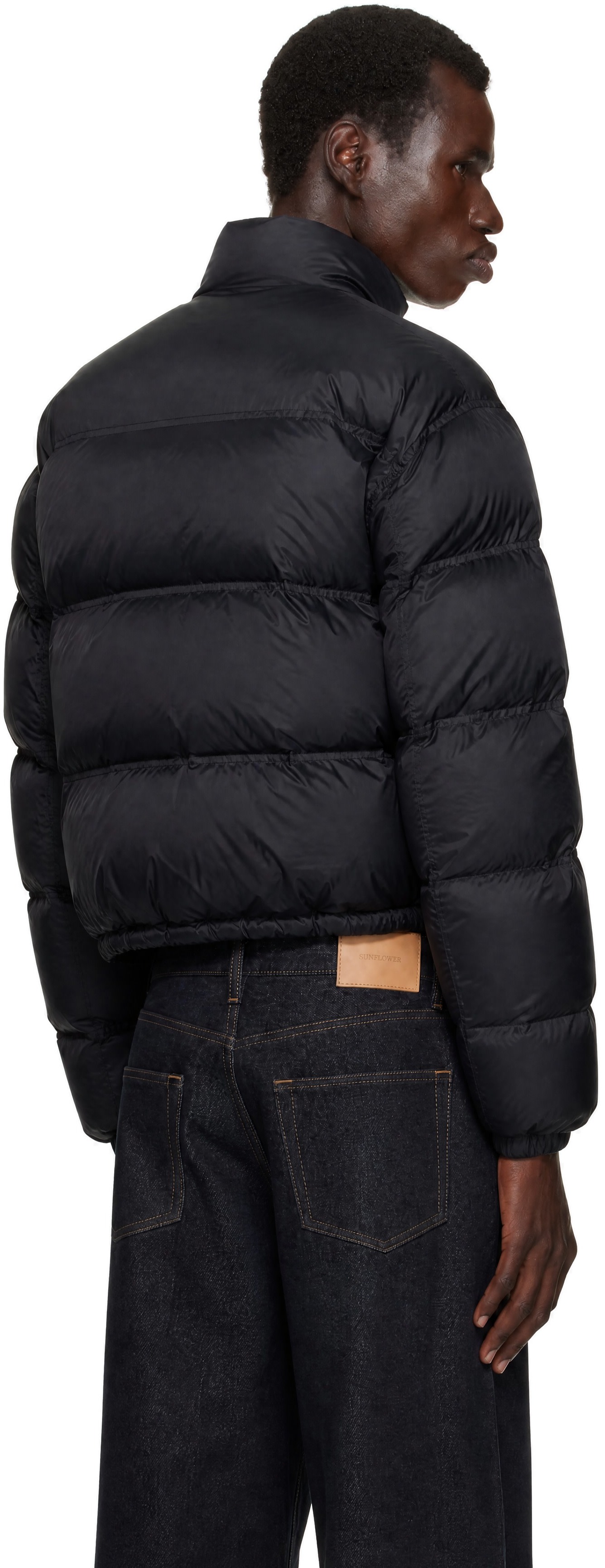 COOR - Black Double Stitch Snap Button Down Jacket