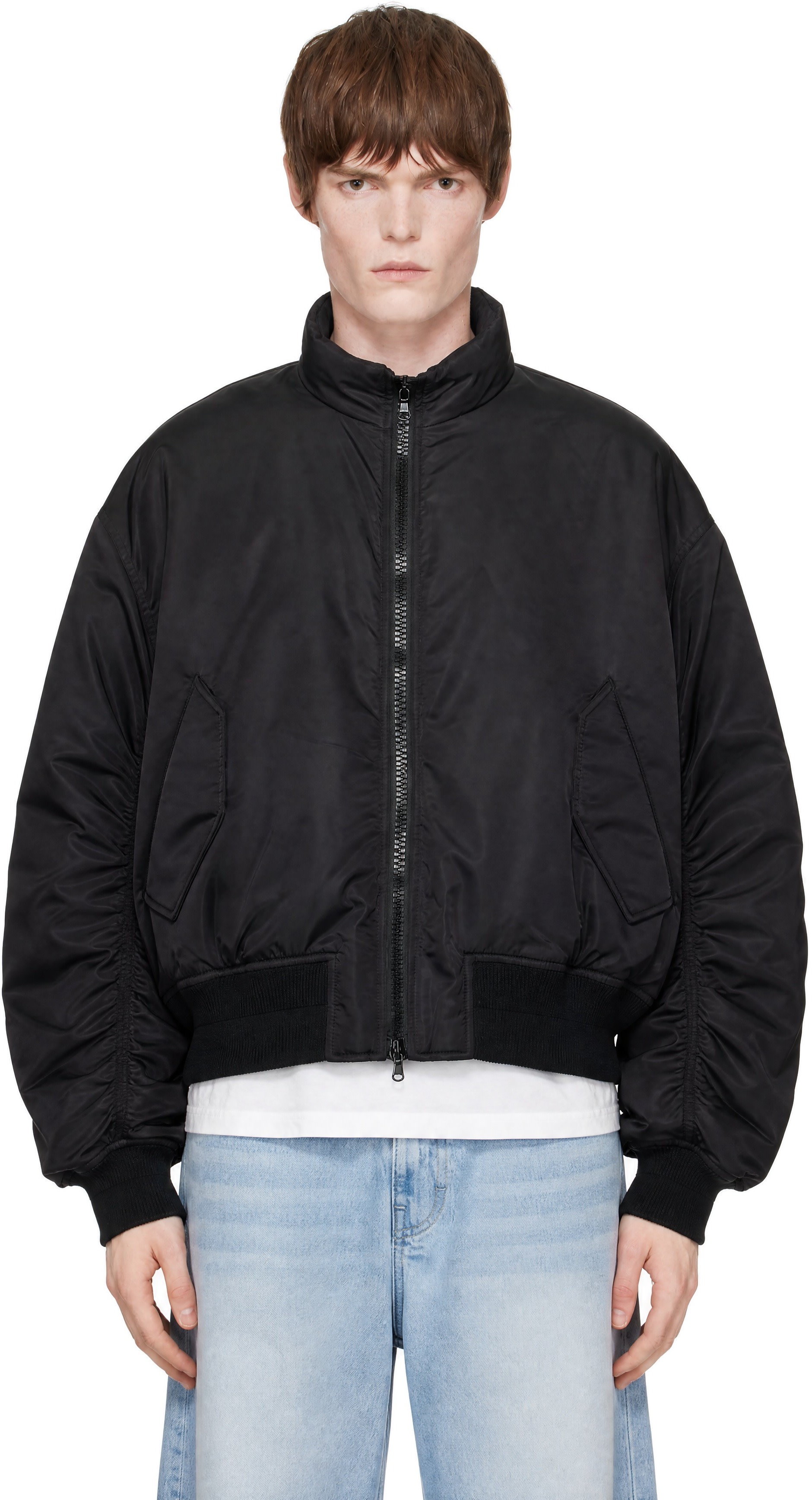 COOR - Black Stand Collar Neck Down Jacket