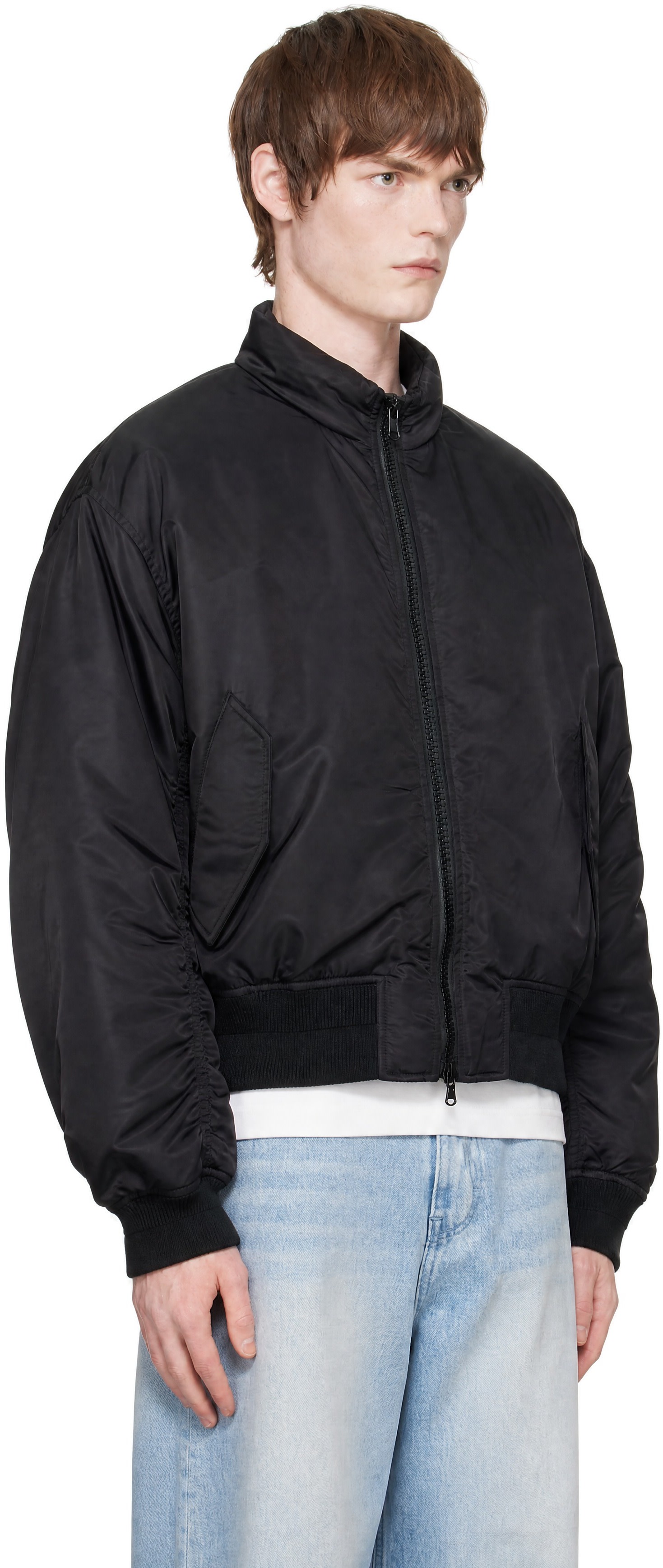 COOR - Black Stand Collar Neck Down Jacket