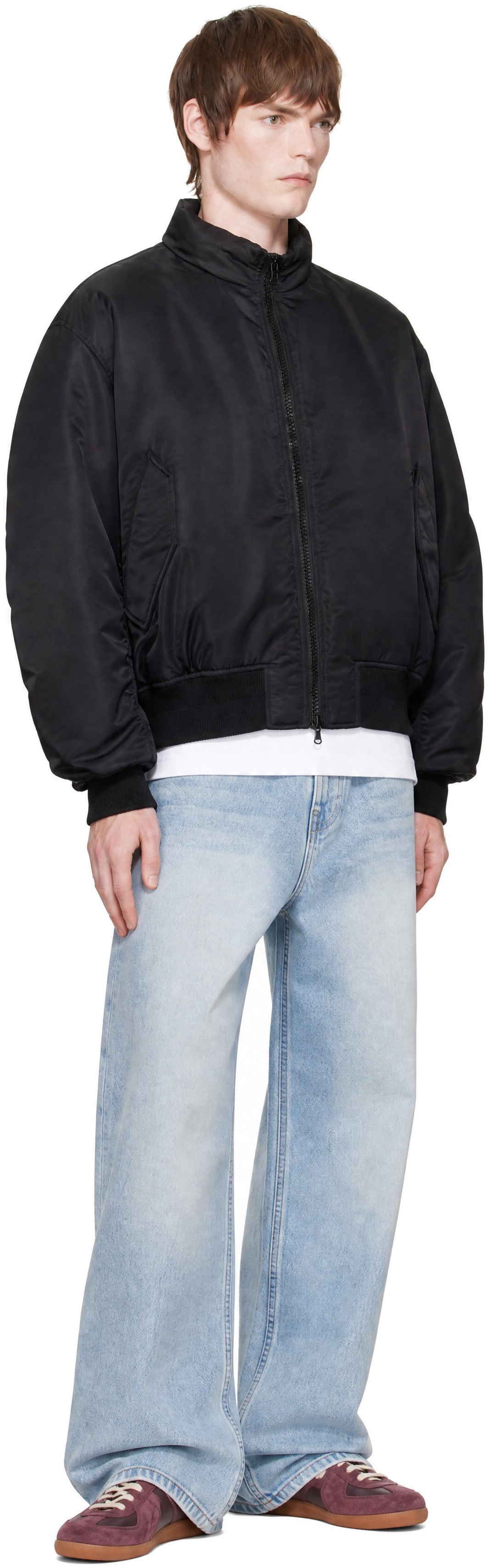 COOR - Black Stand Collar Neck Down Jacket