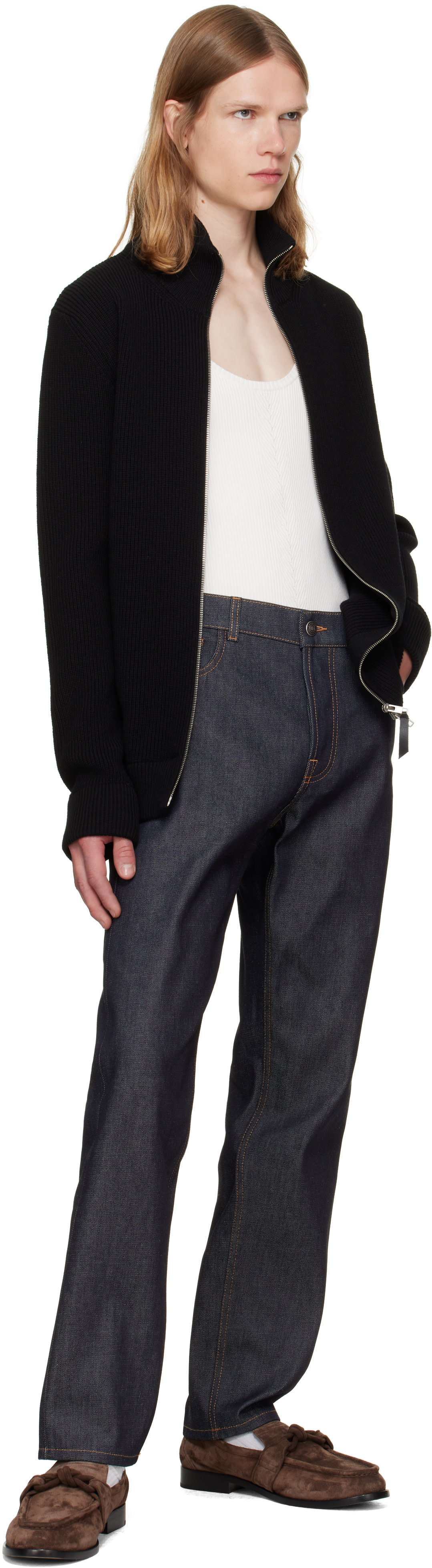 Lanvin - ネイビー ストレートレッグ ジーンズ