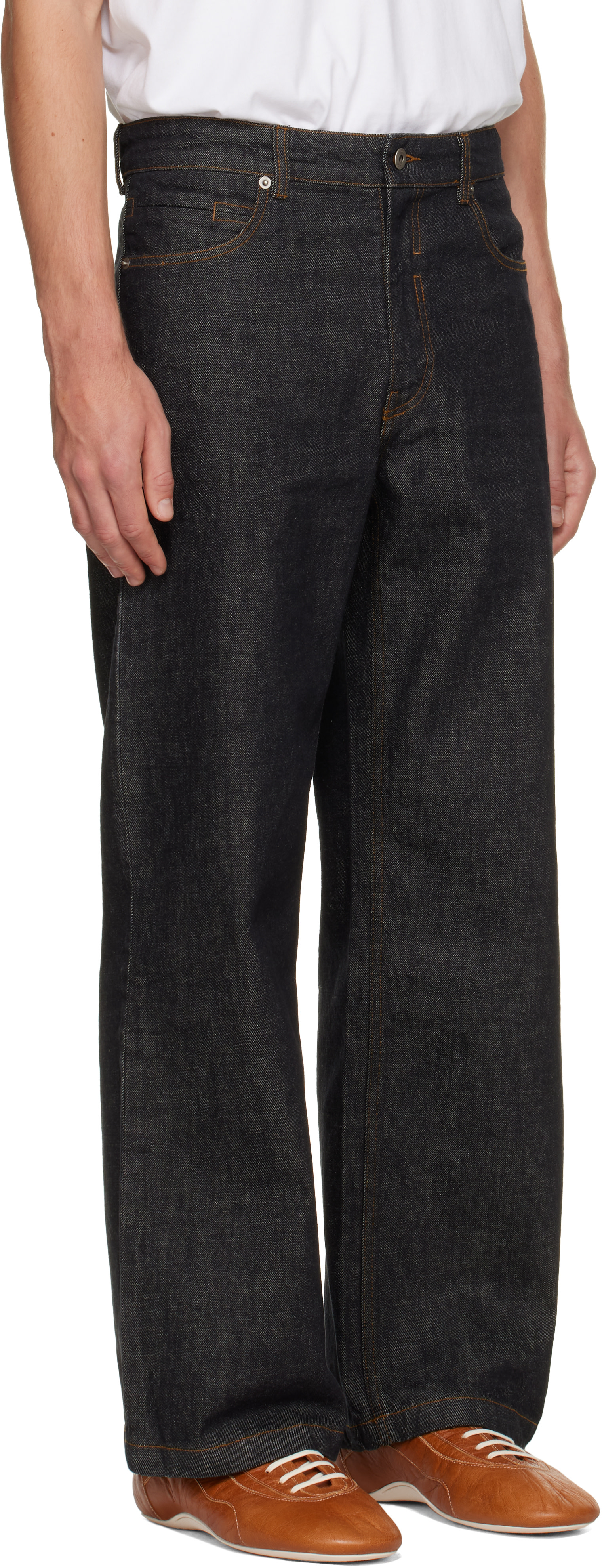 COOR - Navy Rigid Semi Flare Jeans