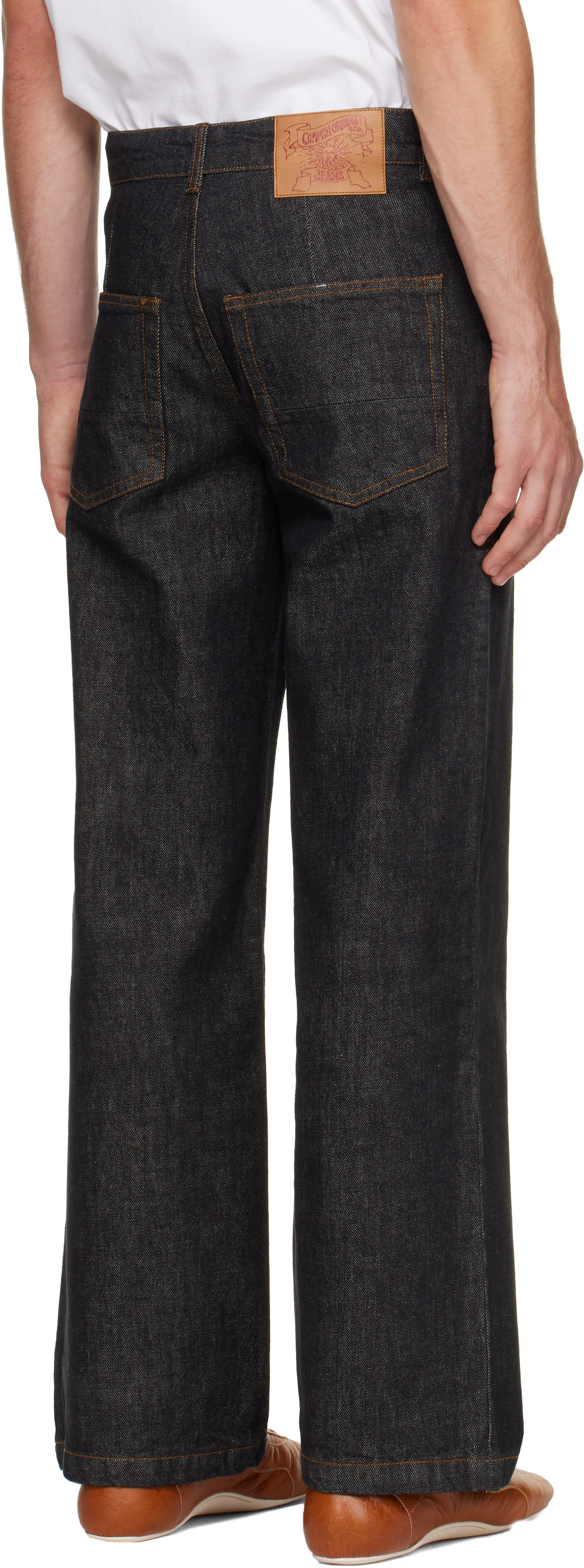 COOR - Navy Rigid Semi Flare Jeans
