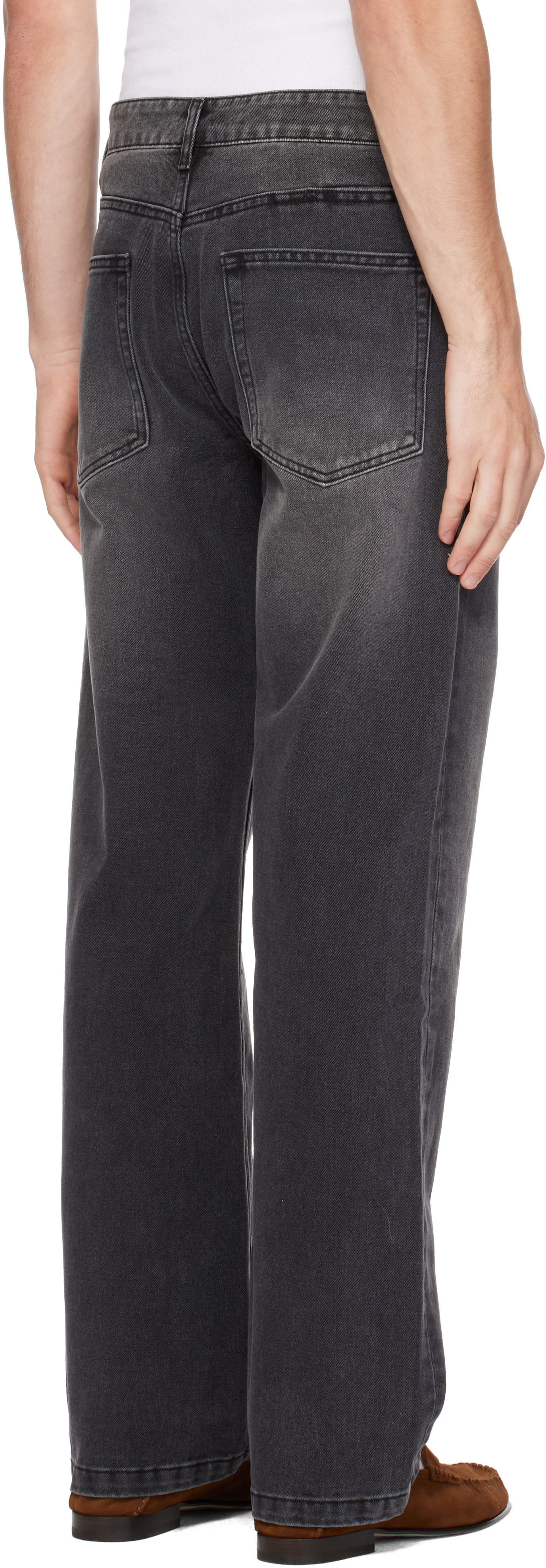COOR - Black Washed Straight Leg Jeans