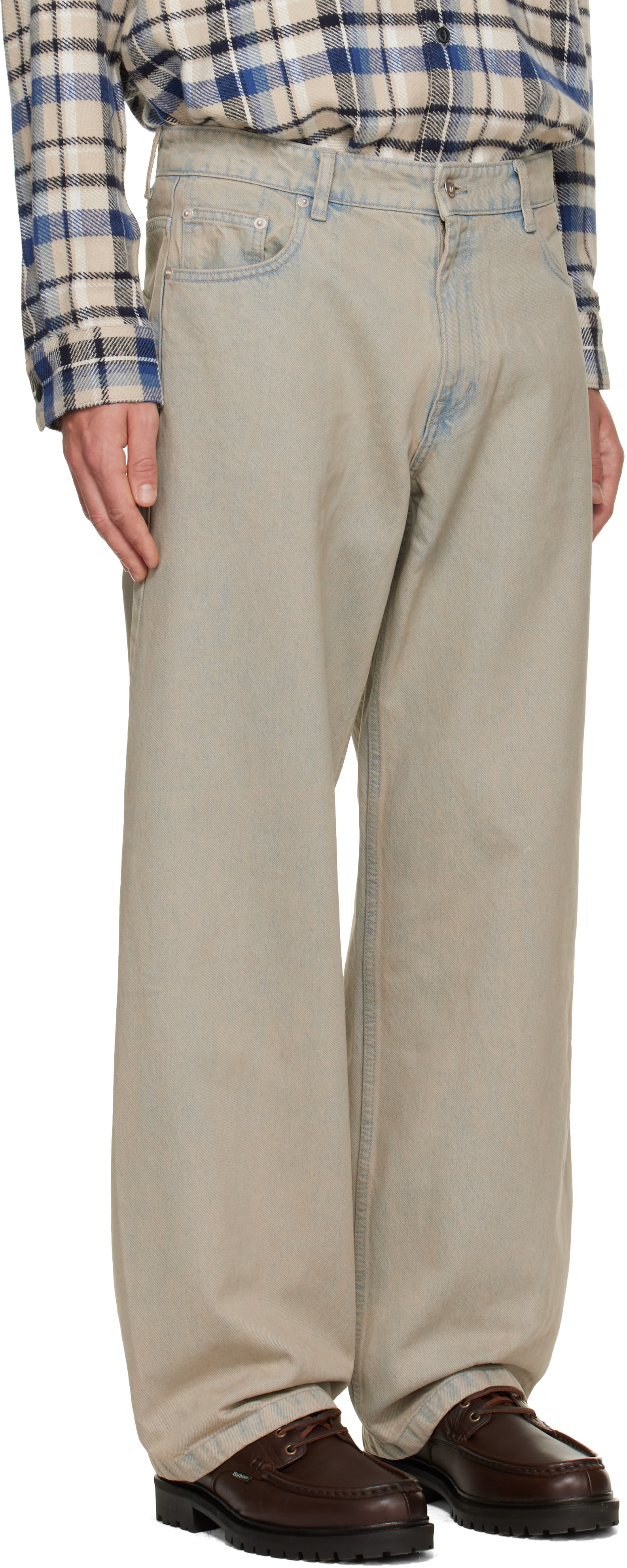COOR - Jean beige à effet délavé