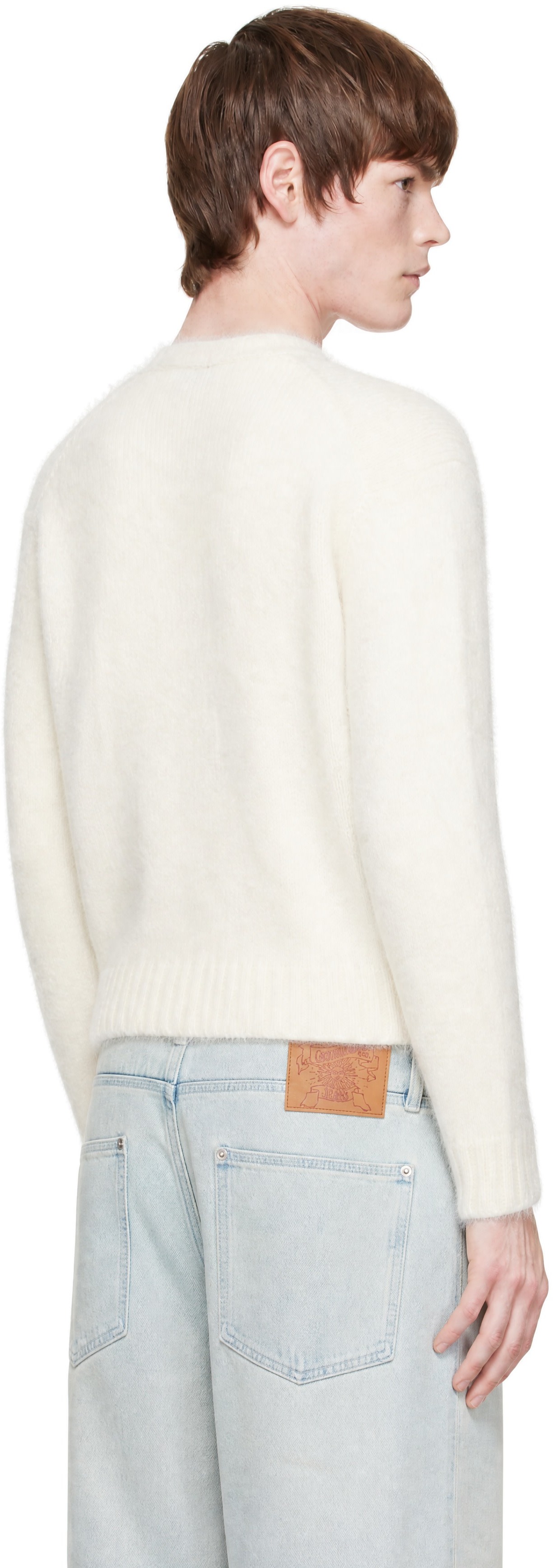 COOR - Off-White Maxi Alpaca-Blend Hairy Sweater