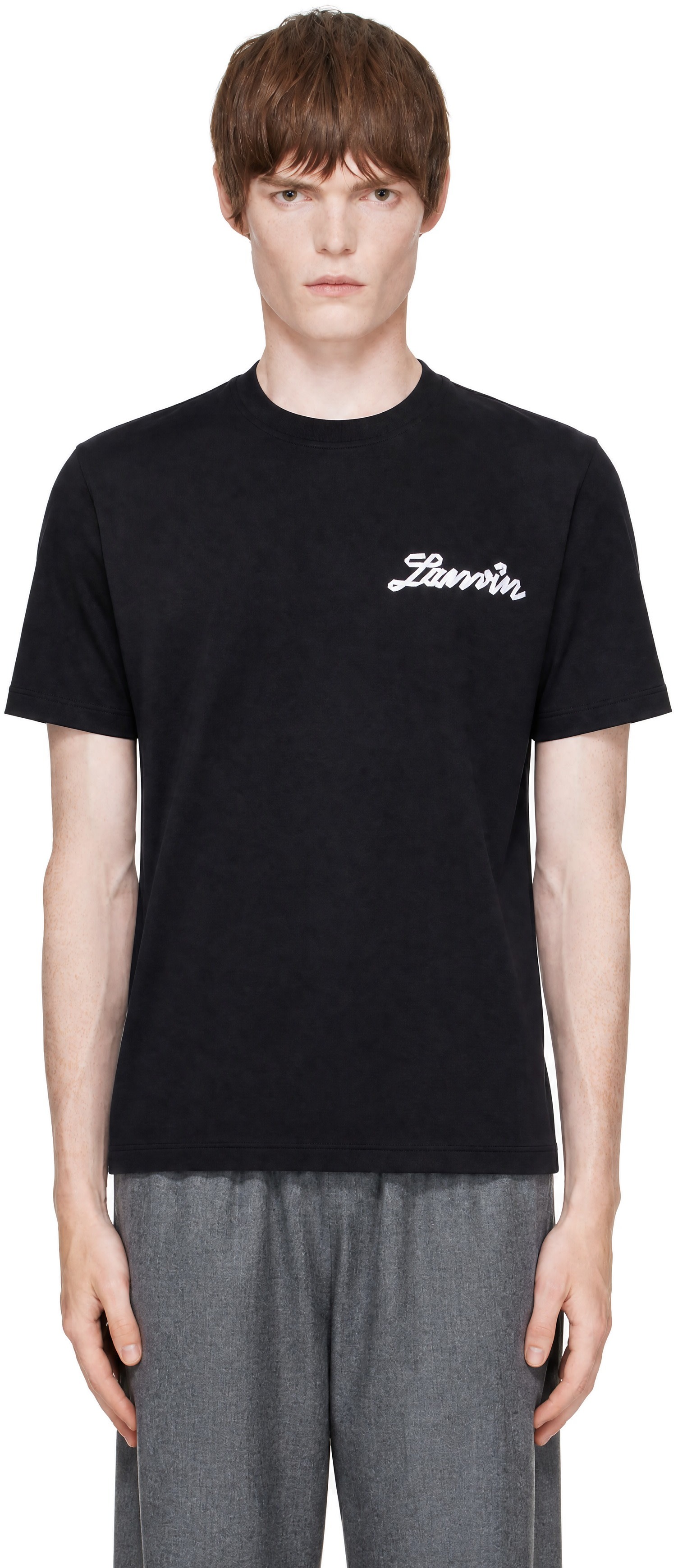 Lanvin: Black Small Ribbon Cotton T-shirt | SSENSE