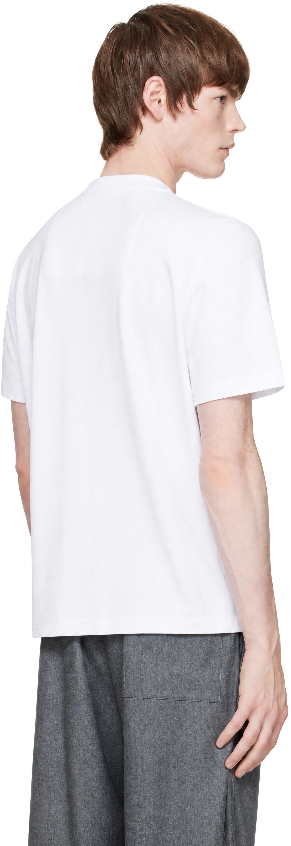 Lanvin: White Small Ribbon Cotton T-shirt | SSENSE United Kingdom