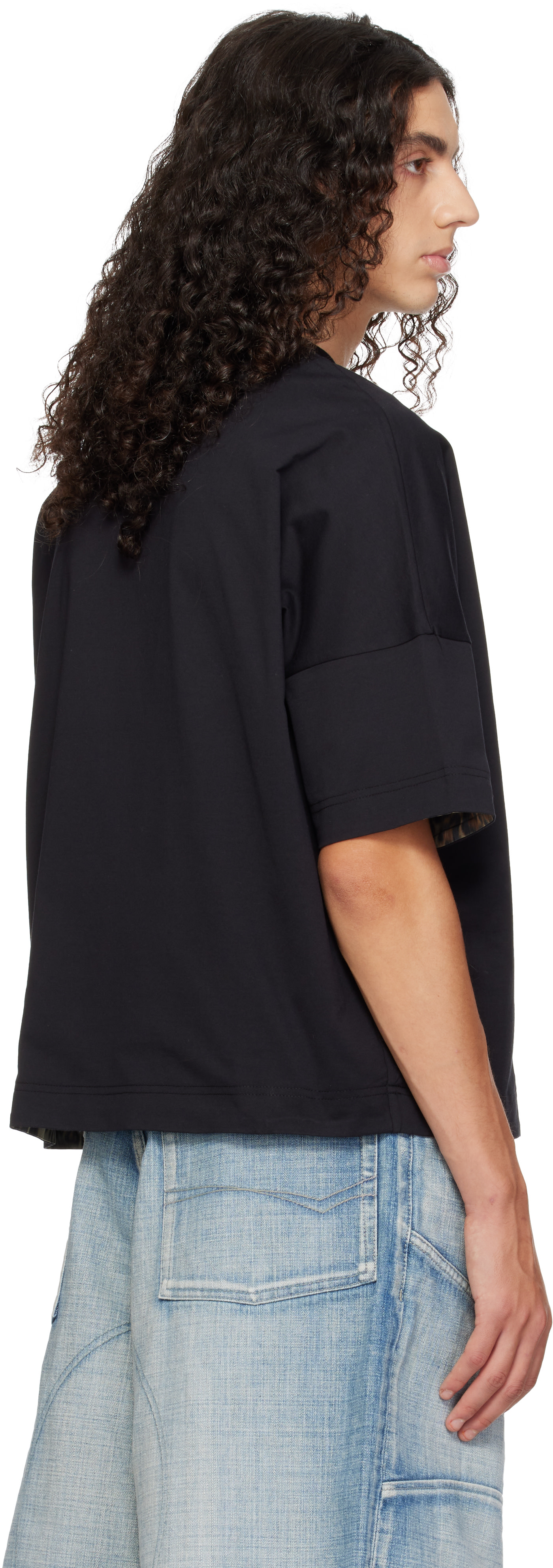 Lanvin - ブラック リバーシブル コットン プリントTシャツ