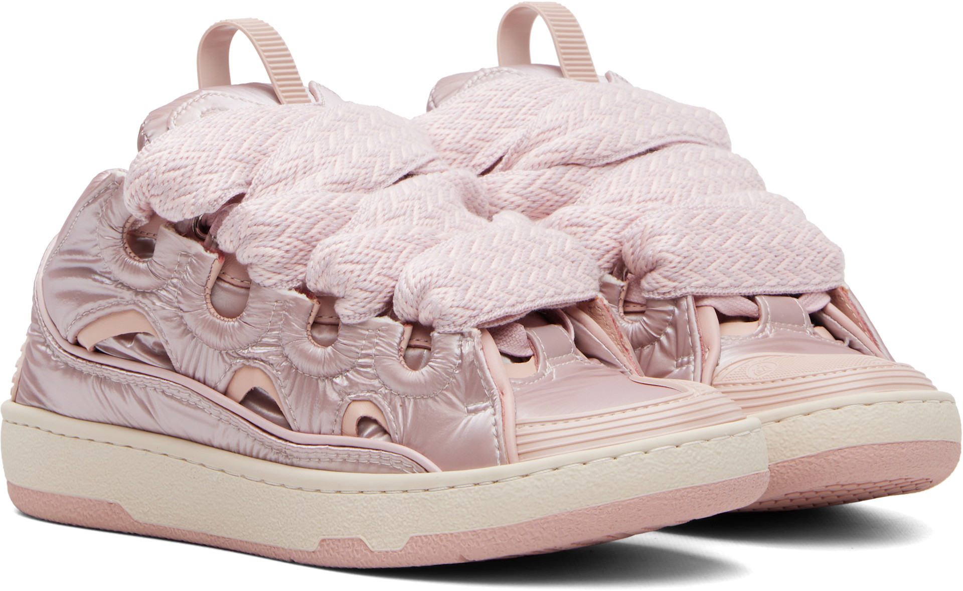 Lanvin - Baskets Curb roses en nylon