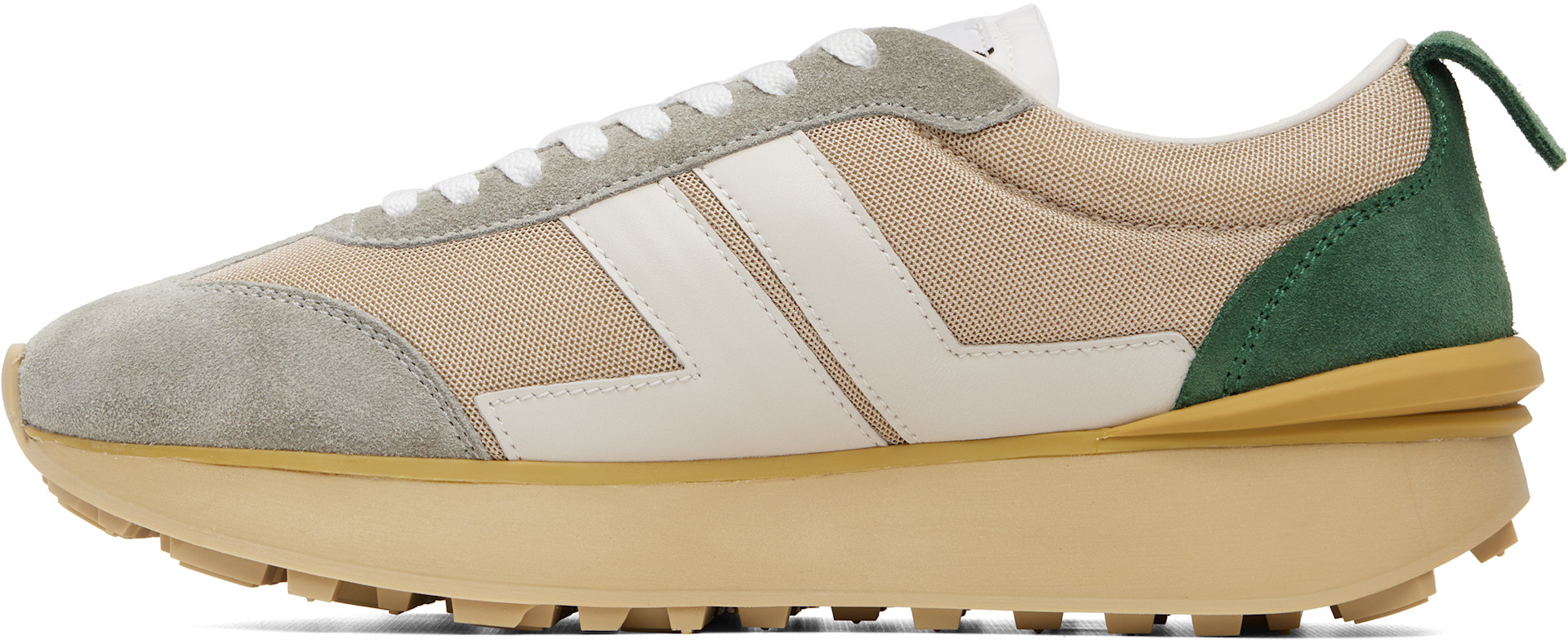 Lanvin - Beige Bumpr Mesh Sneakers