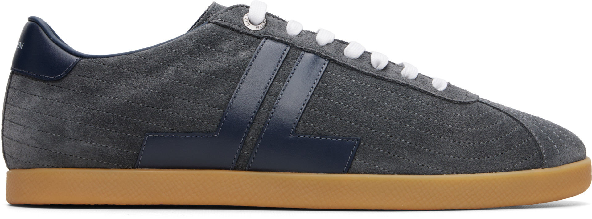 Lanvin - Baskets Glen grises en cuir