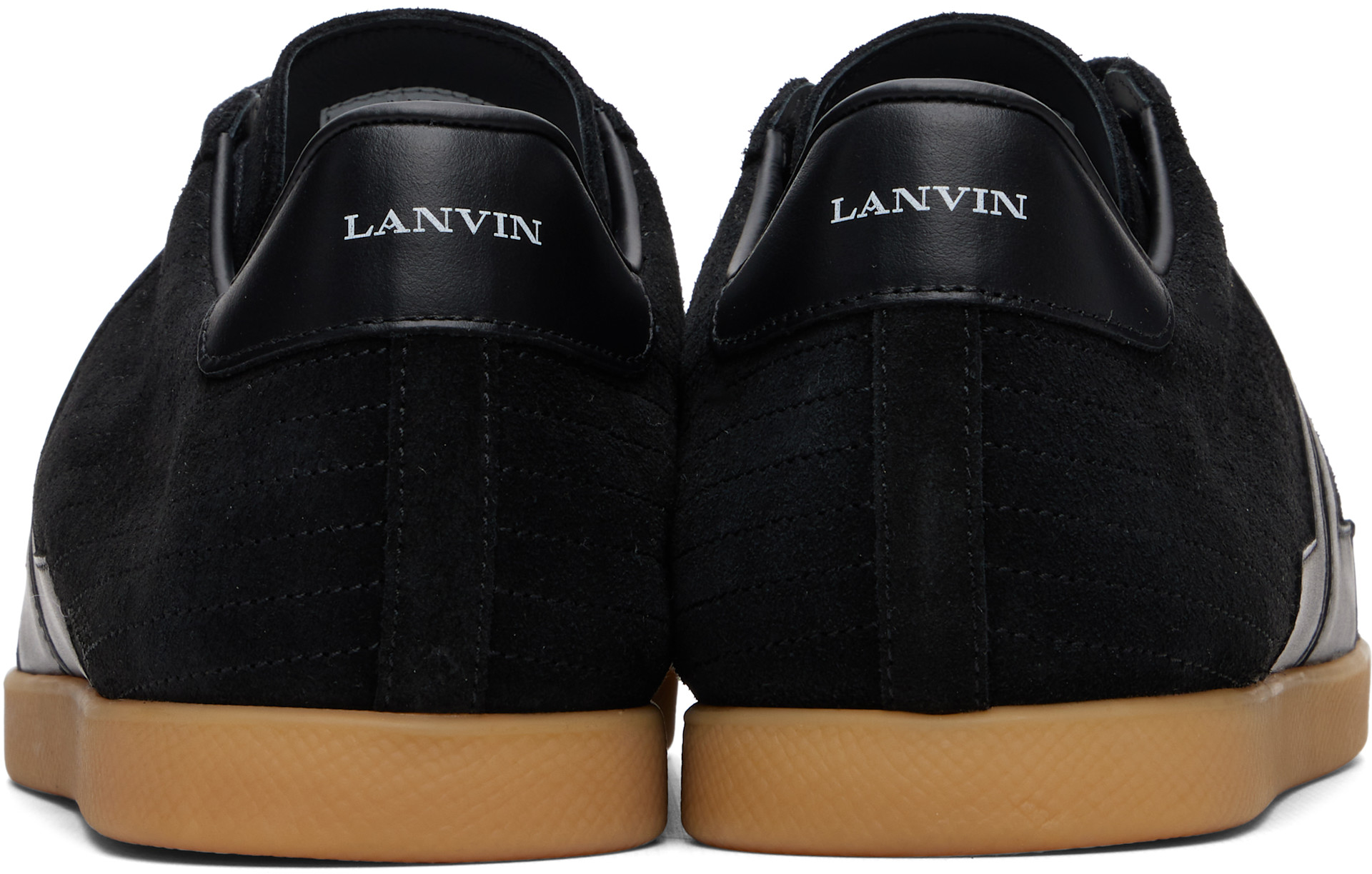 Lanvin - 블랙 글렌 2.0 가죽 스니커즈