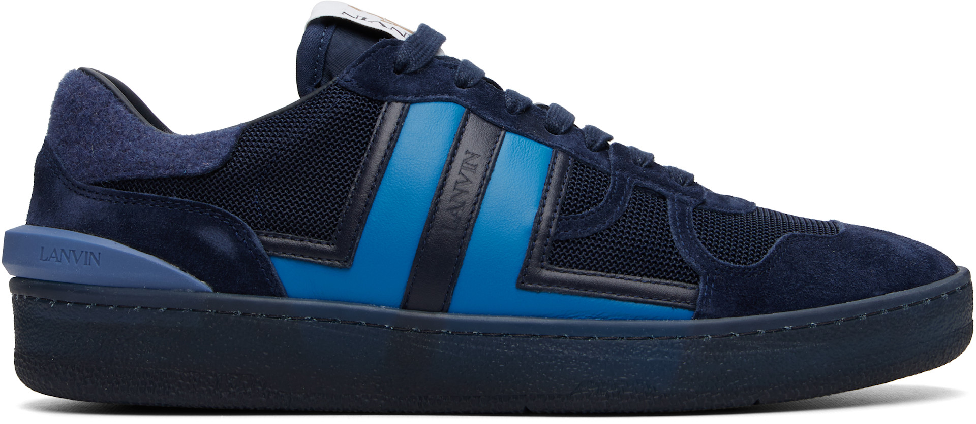 Lanvin - Blue Clay Felt Sneakers