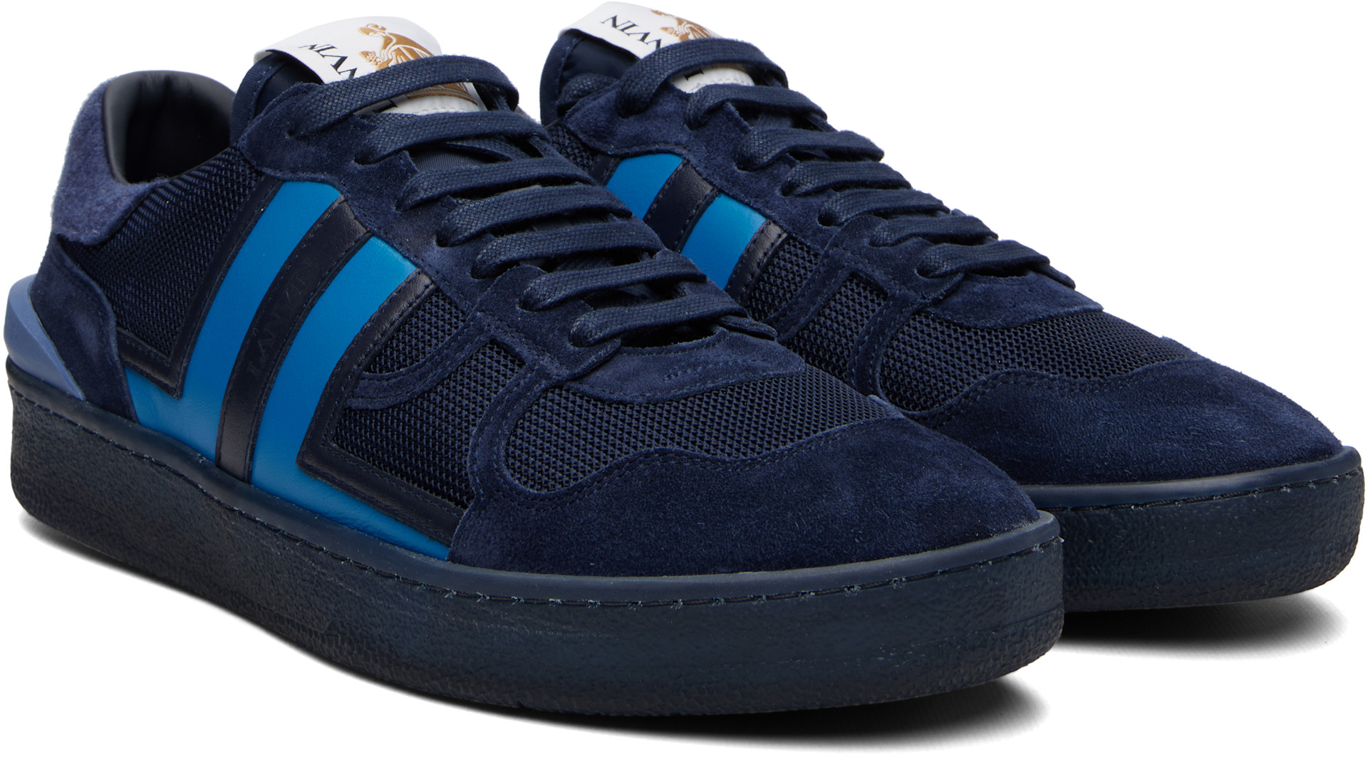Lanvin - Blue Clay Felt Sneakers