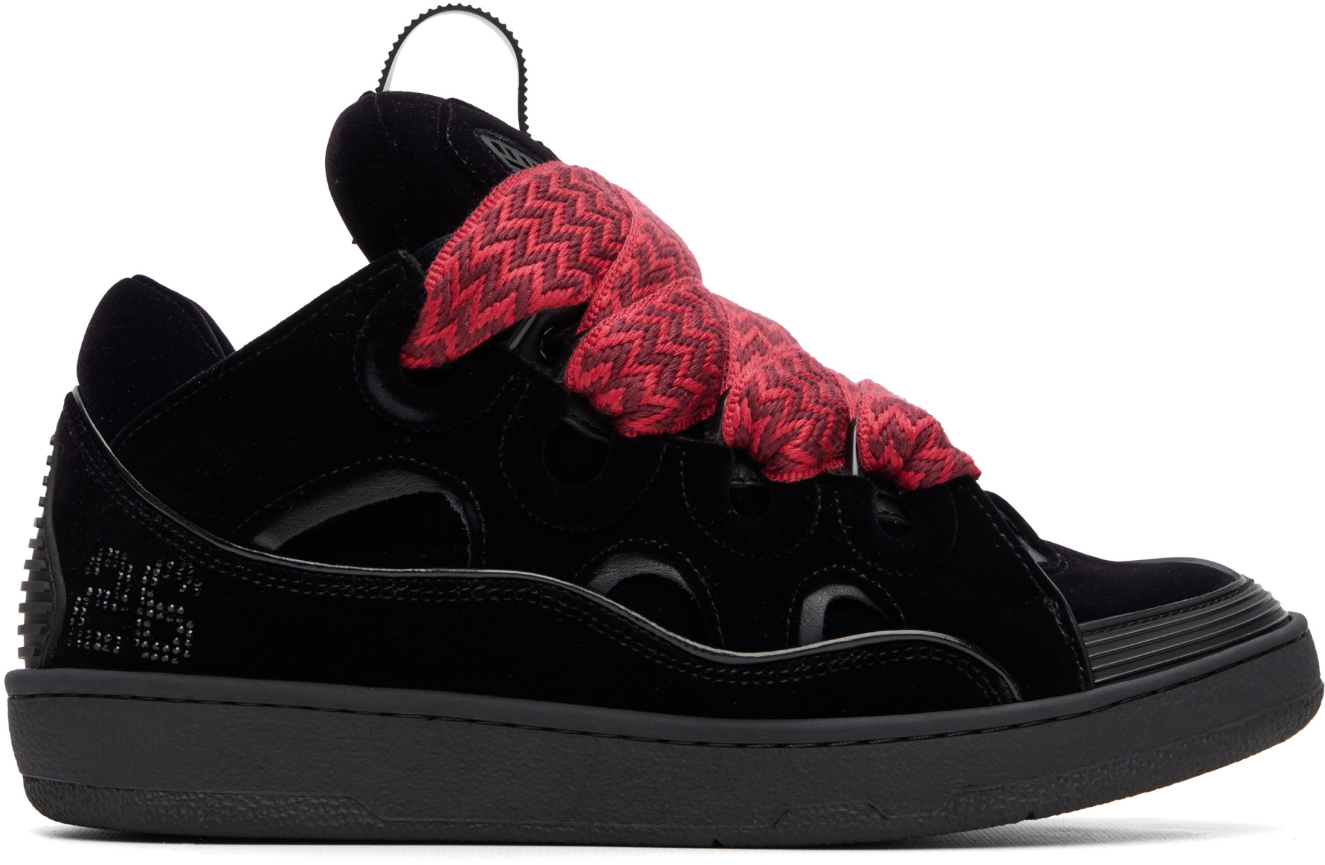 Lanvin - Baskets Curb noires en velours