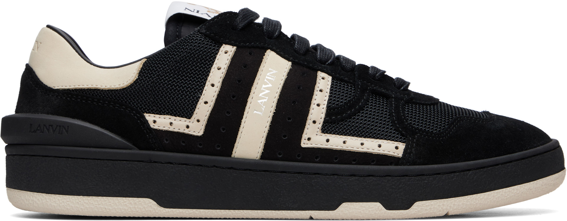 Lanvin - Black Clay Perforated Sneakers