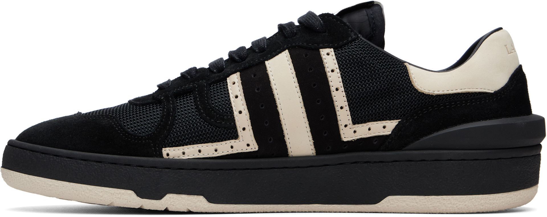 Lanvin - Black Clay Perforated Sneakers