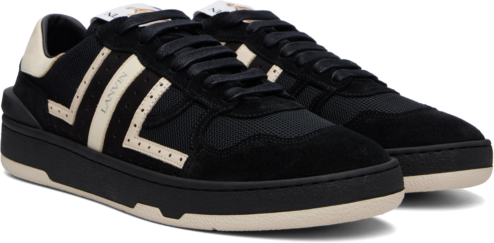 Lanvin - Black Clay Perforated Sneakers