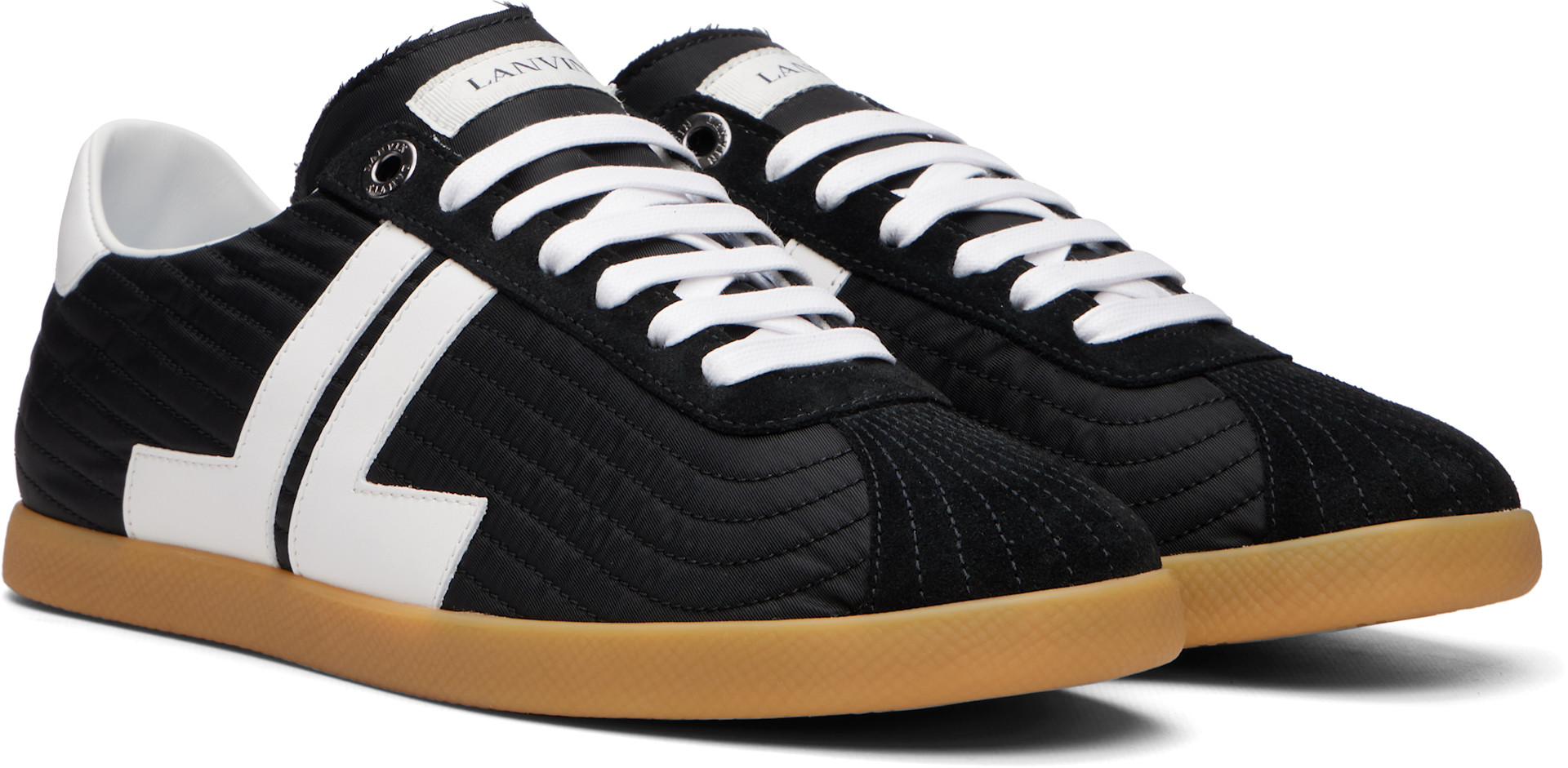 Lanvin: ブラック Nylon Glen 2.0 スニーカー | SSENSE 日本