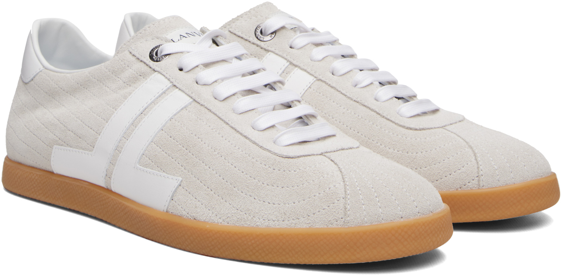 Lanvin - オフホワイト Glen 2.0 レザースニーカー