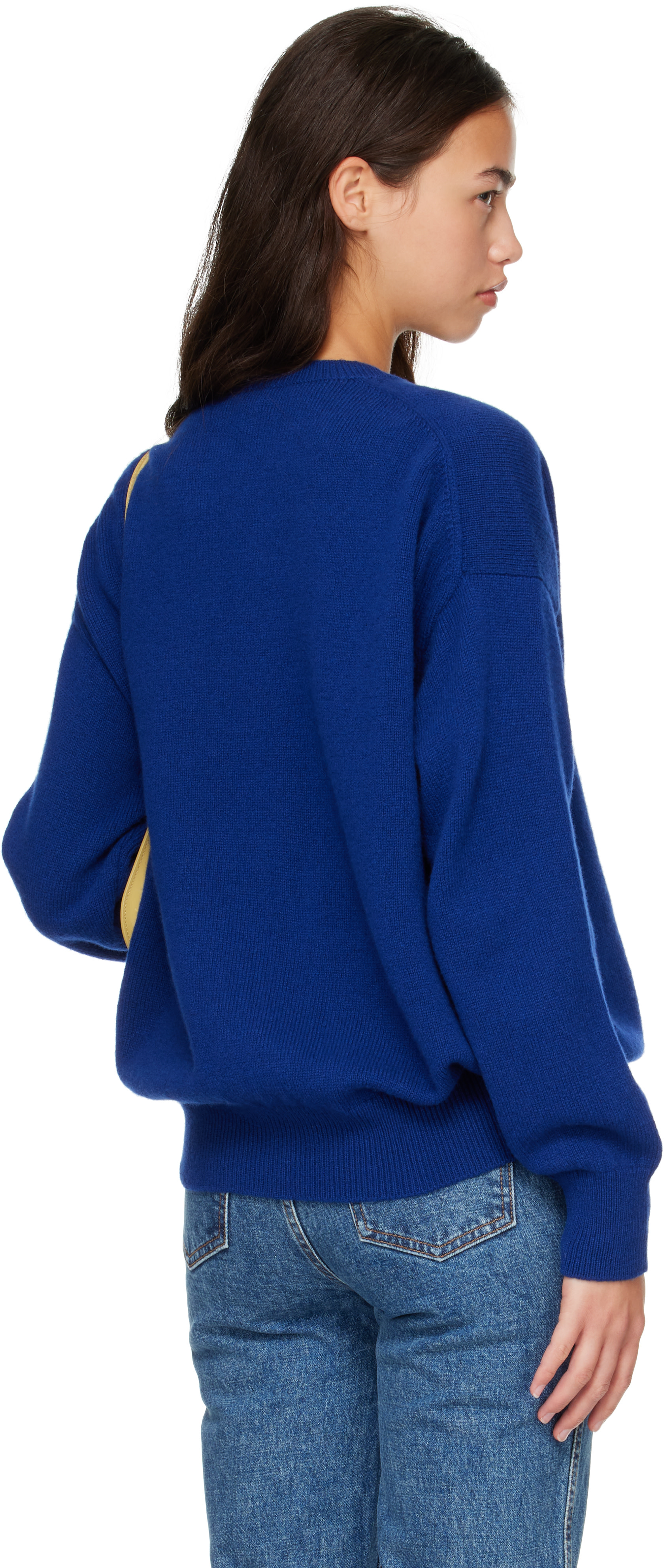 &Daughter - Pull décontracté Innes bleu à col ras du cou