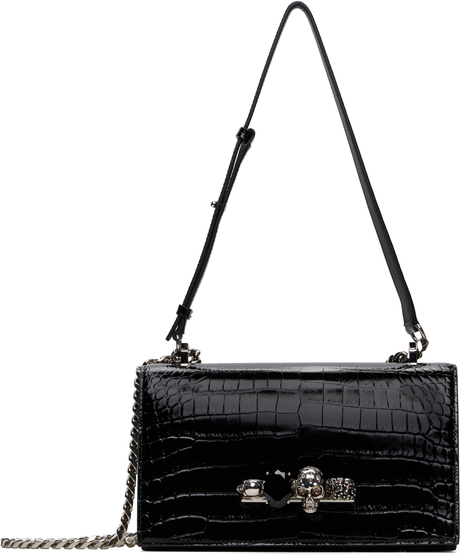 McQueen - Sac noir à ferrure graphique