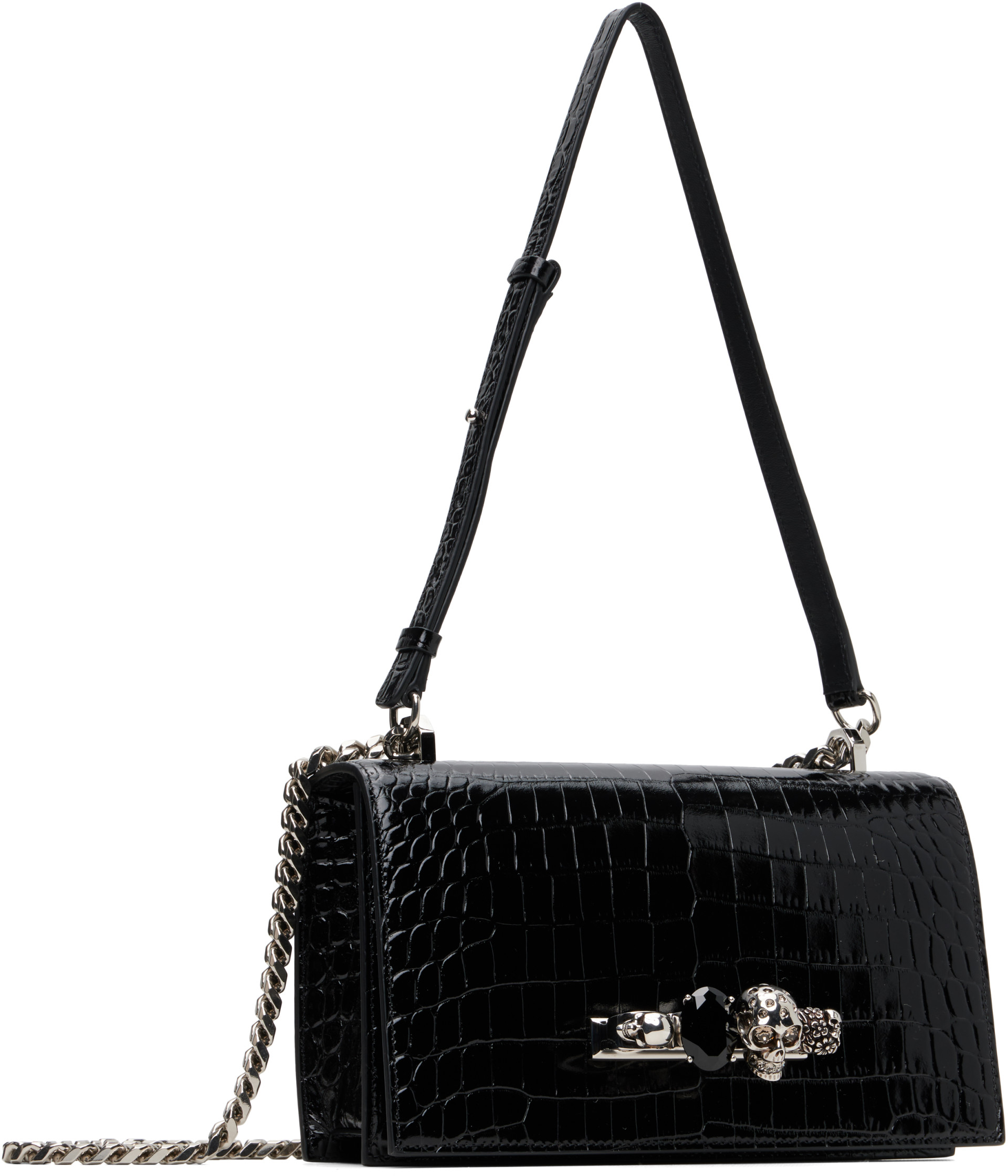 McQueen - Sac noir à ferrure graphique