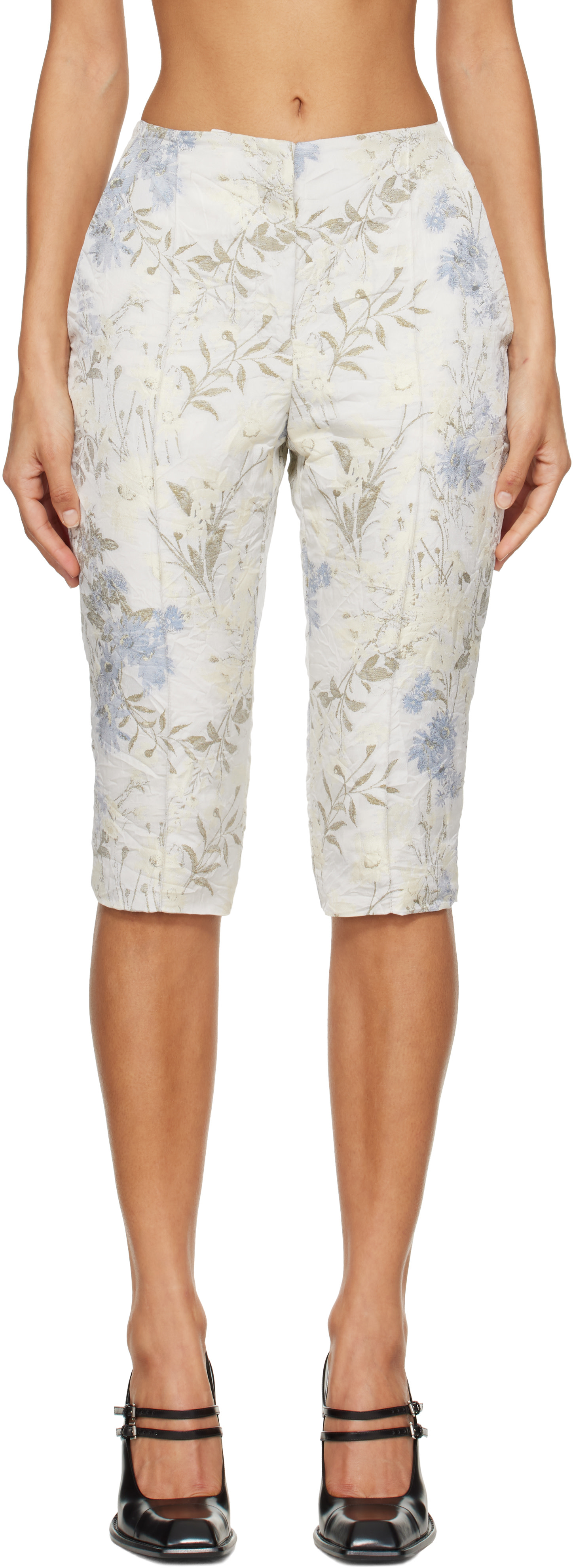 McQueen - Capri blanc à motif fleuri