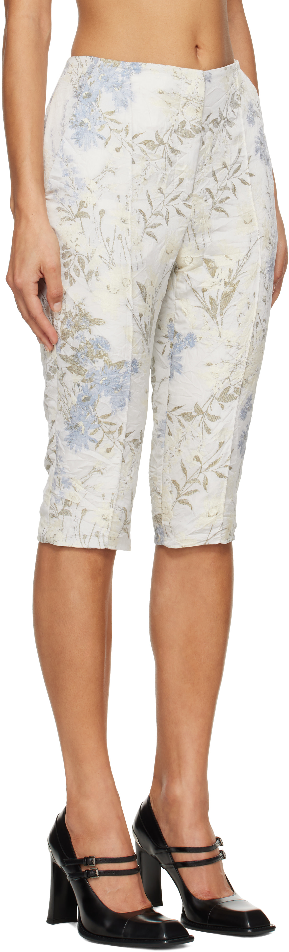 McQueen - Capri blanc à motif fleuri