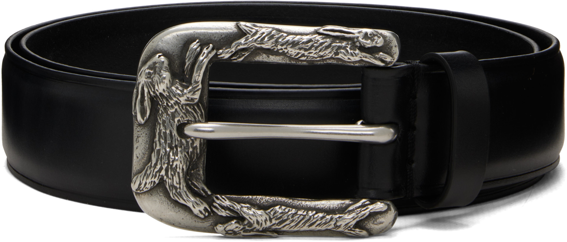 Paul Smith - Black 'Rabbit' Buckle Belt