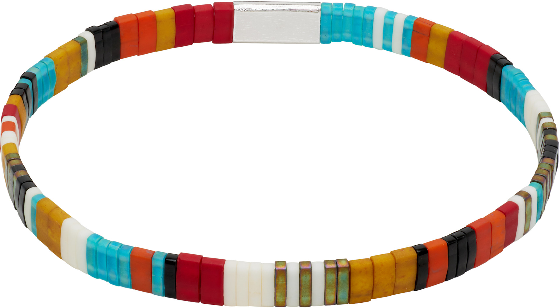 Paul Smith: 'Signature Stripe' Flat Bead Bracelet | SSENSE