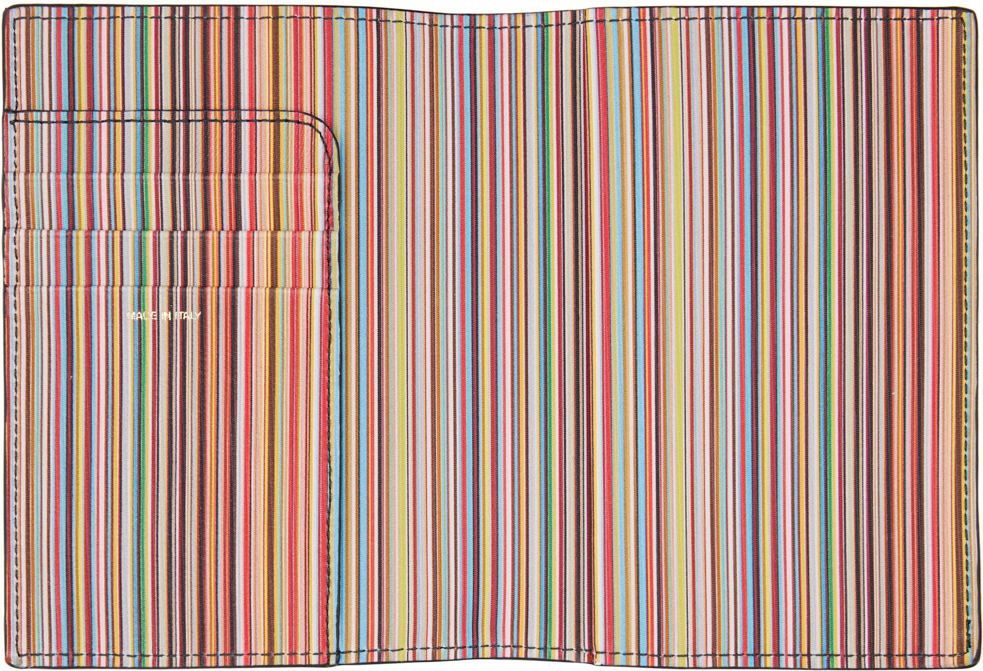 Paul Smith: ブラック 'Signature Stripe' Interior レザー パスポート