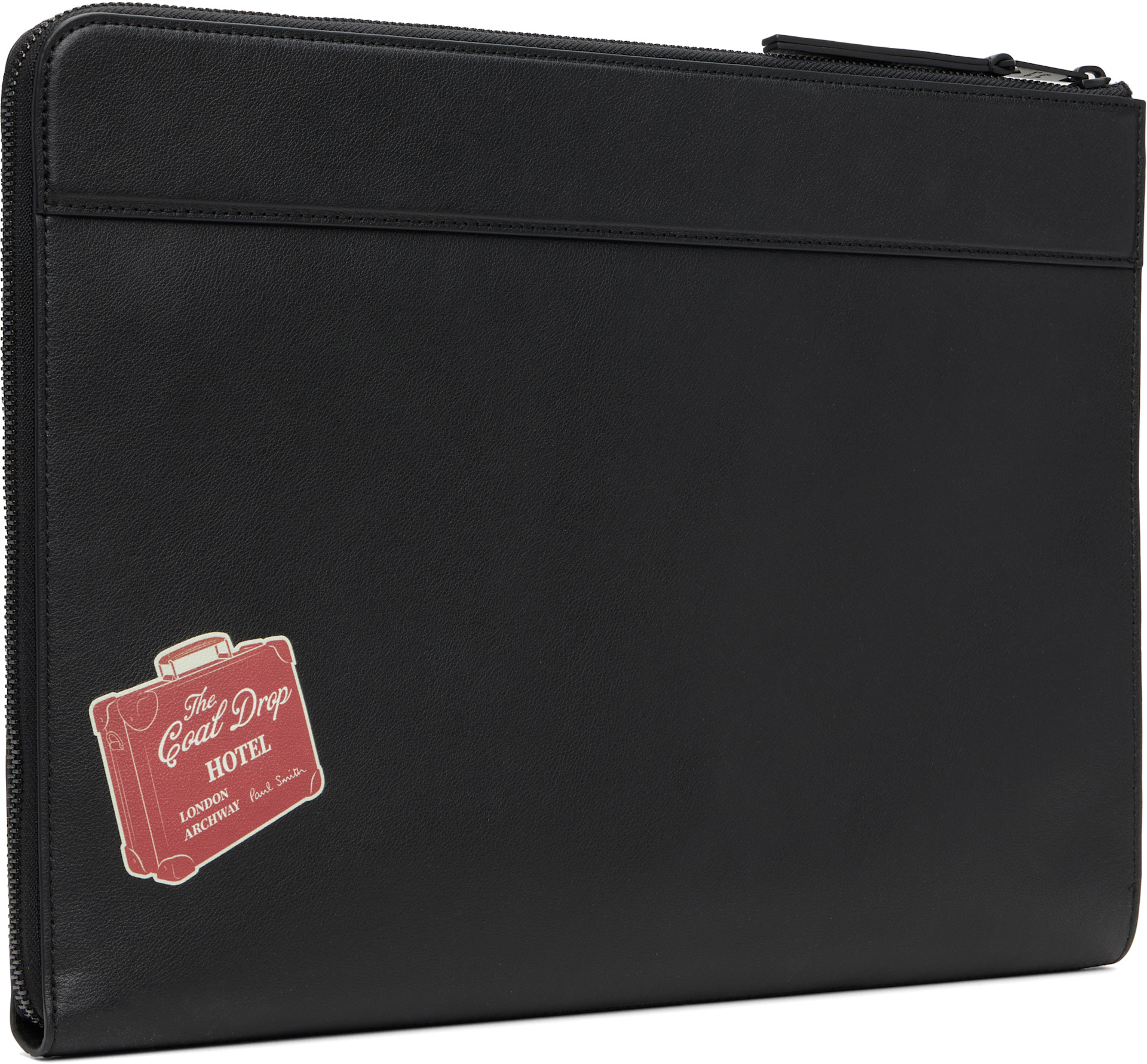Paul Smith - Black 'Hotel Stickers' Document Case