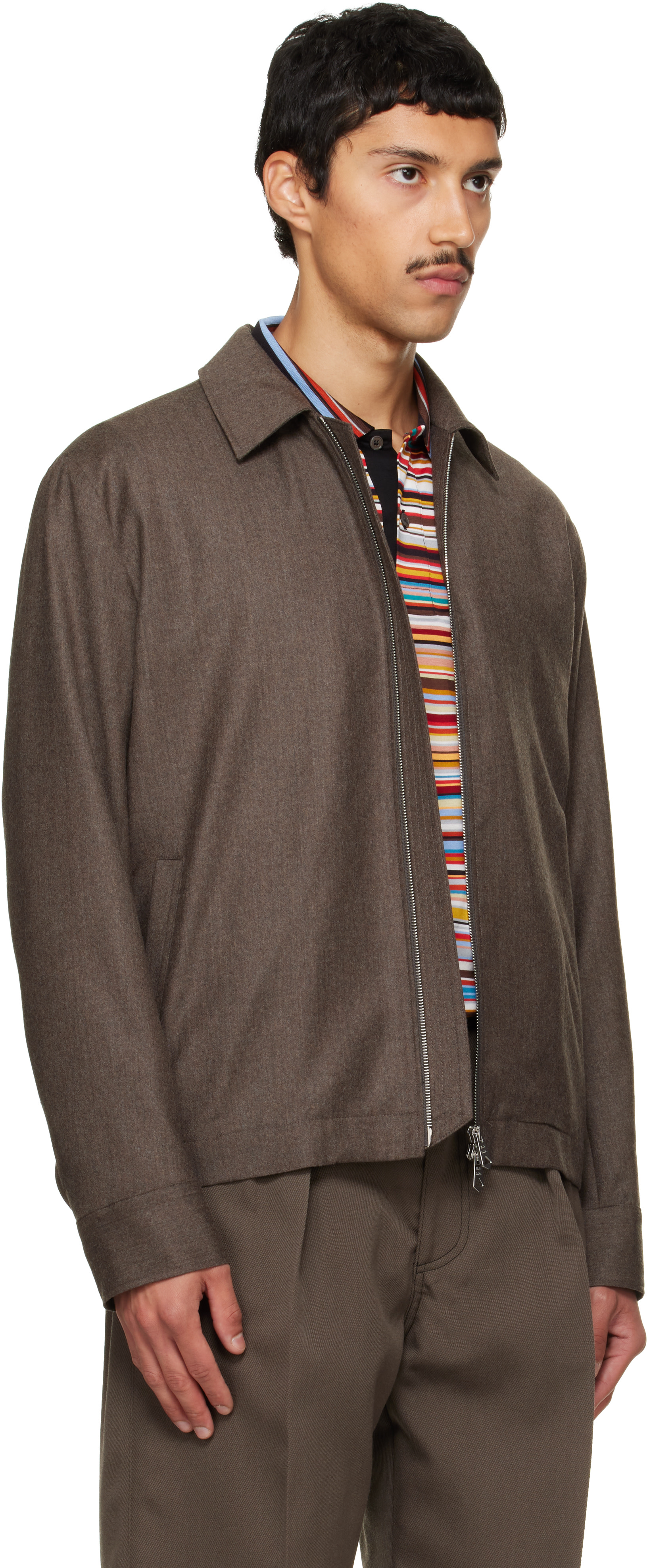 Paul Smith - Brown Wool-Cashmere Flannel Jacket