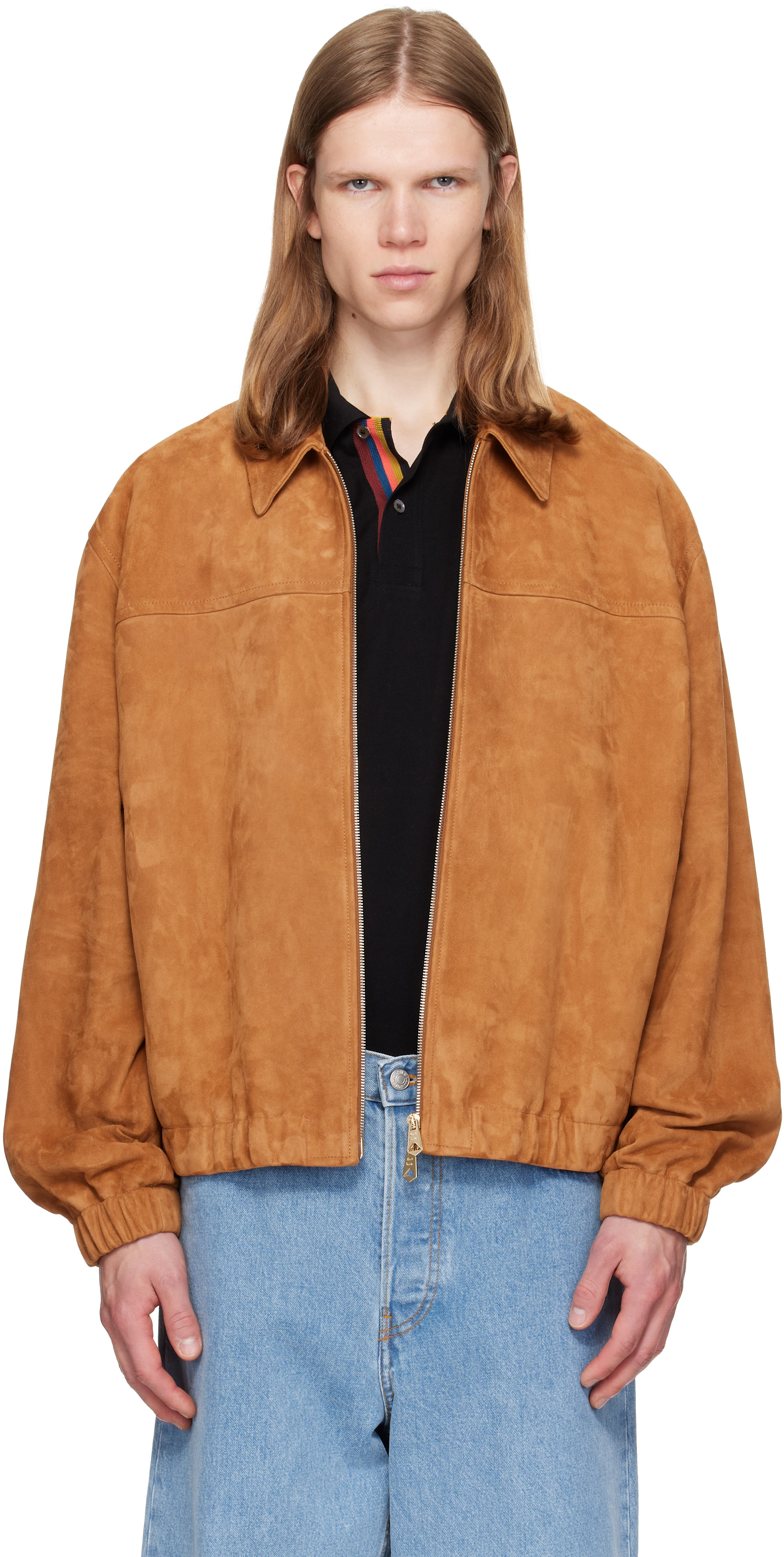 Paul Smith - Tan Suede Bomber Jacket