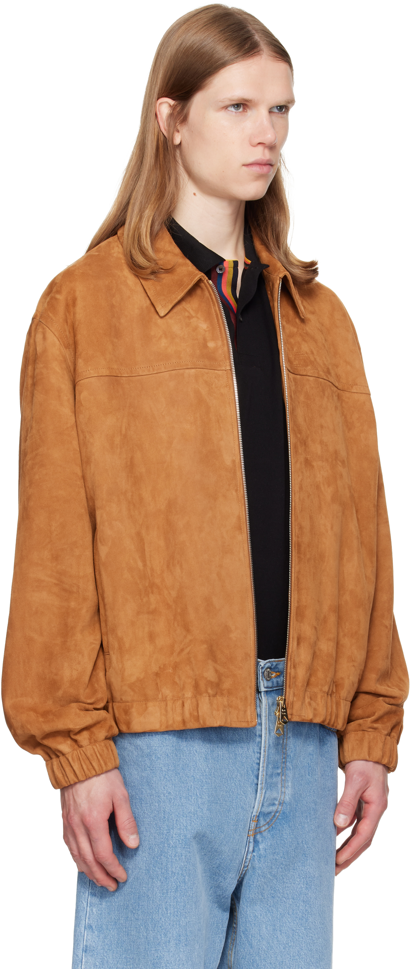 Paul Smith - Tan Suede Bomber Jacket