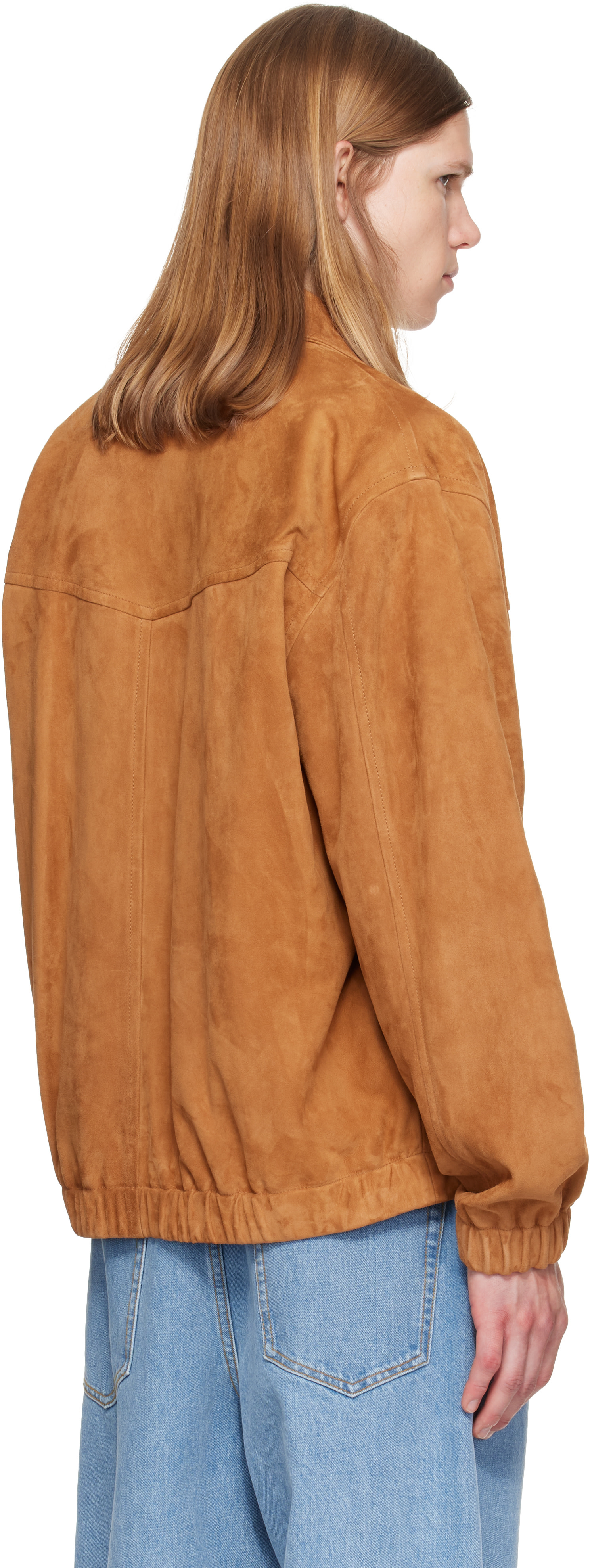Paul Smith - Tan Suede Bomber Jacket